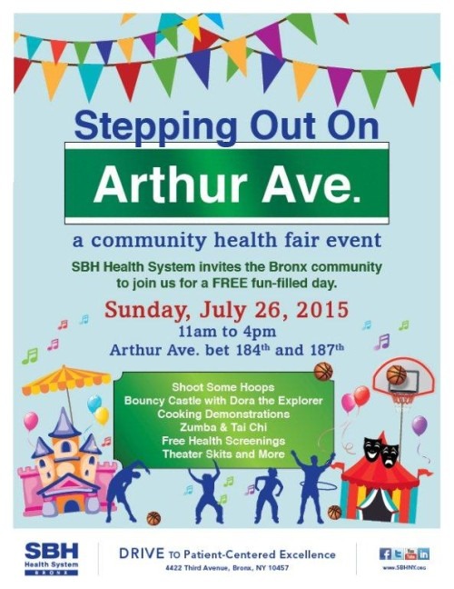 Stepping Out on Arthur Avenue, A Community Health Fair Event