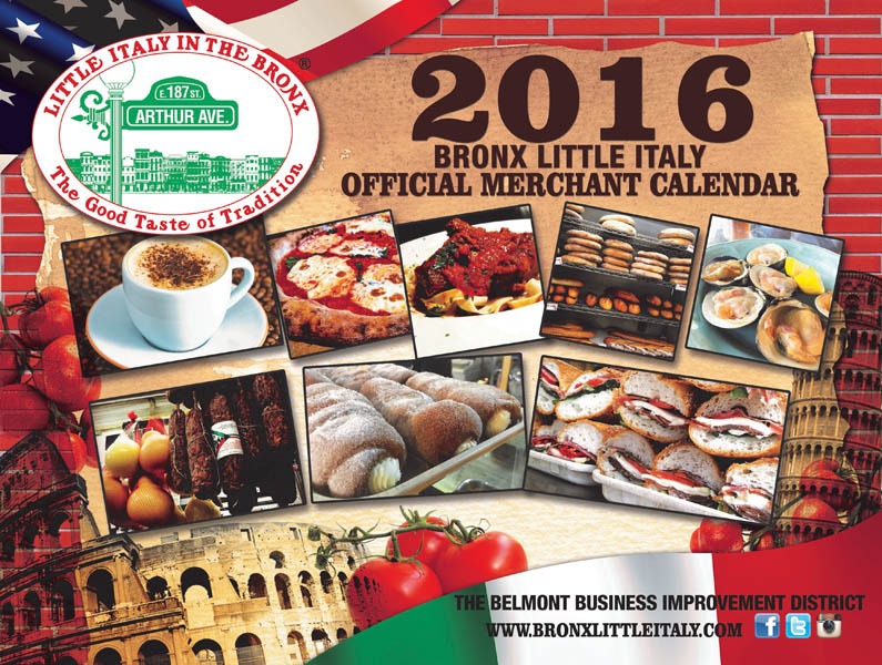 Bronx Little Italy Official Merchant Calendar