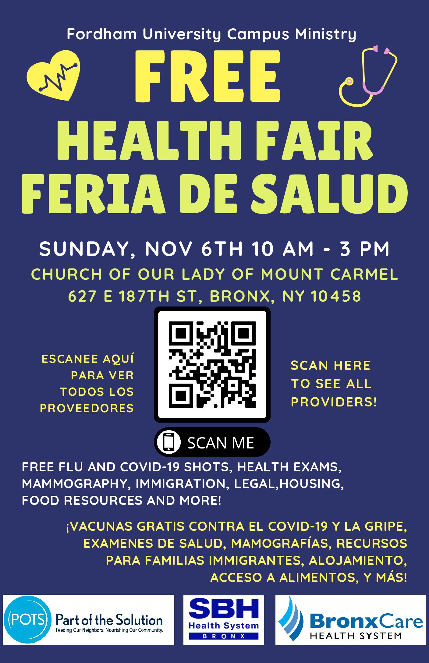 Fordham University Campus Ministry Health Fair