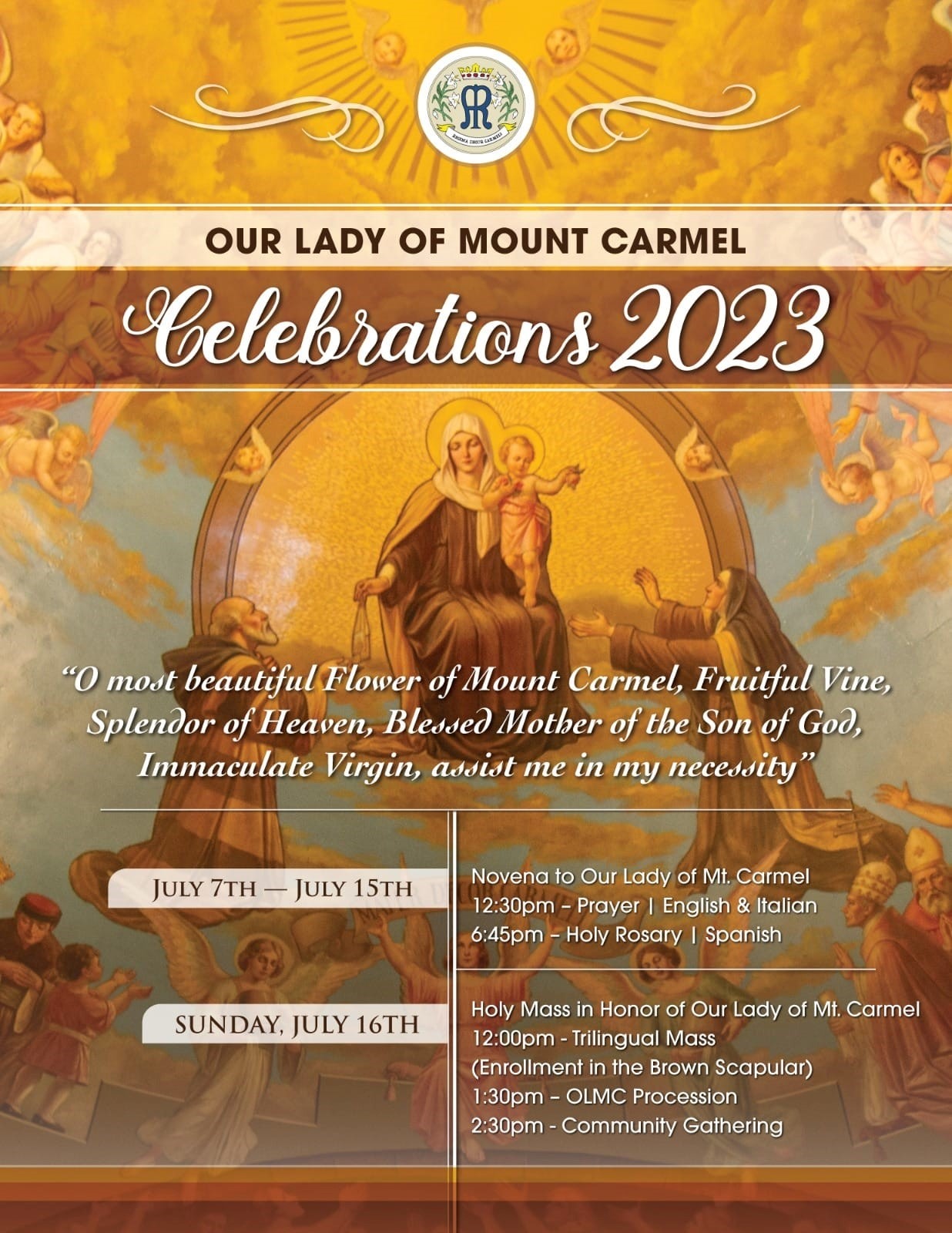 Our Lady of Mount Carmel Celebrations